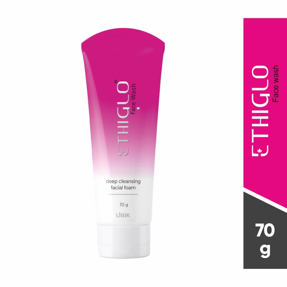 Ethiglo Deep Cleansing Facial Foam Face Wash for Healthy, Soft and Smooth Skin | Removes Dirt, Impurities and Excess Oil | Suitable for All Skin Types | Pack of 1 (70ml)