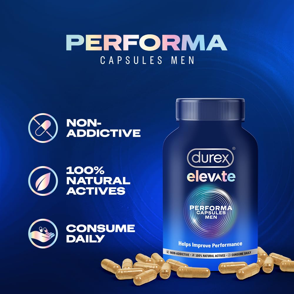 Durex Elevate Performa Shilajit Capsules For Men, 30 Capsule