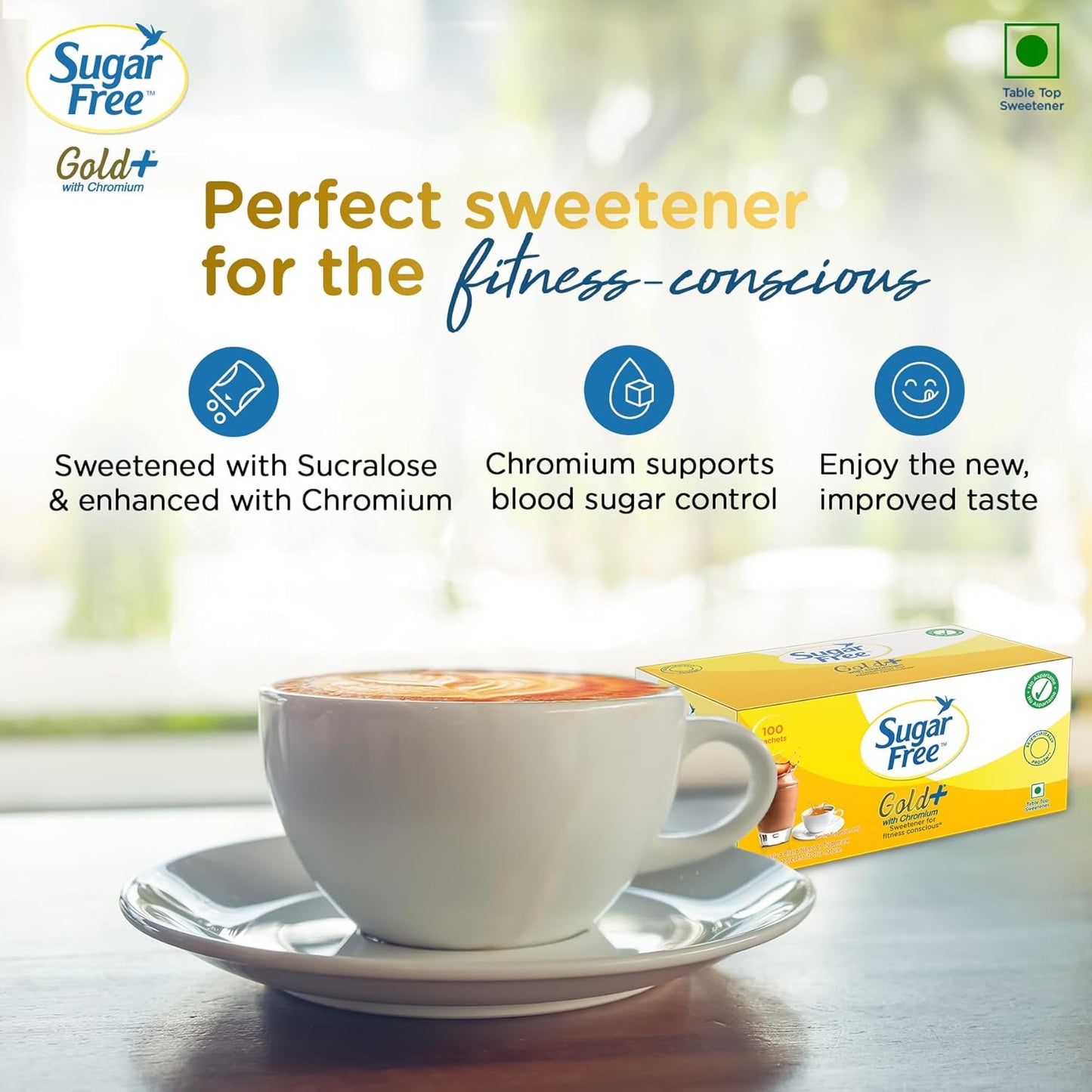 Sugar Free Gold, 100 Sachets (Pack Of 2) | India S No.1 Sweetner