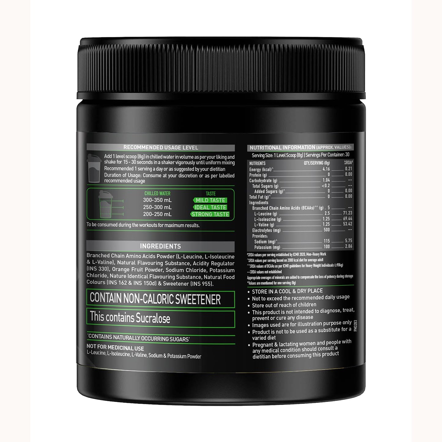 MuscleBlaze BCAA Pro Powder, Powerful Intra Workout (Watermelon Kool Aid, 240g, 30 Servings) | With 5g BCAAs & 500mg Electrolytes