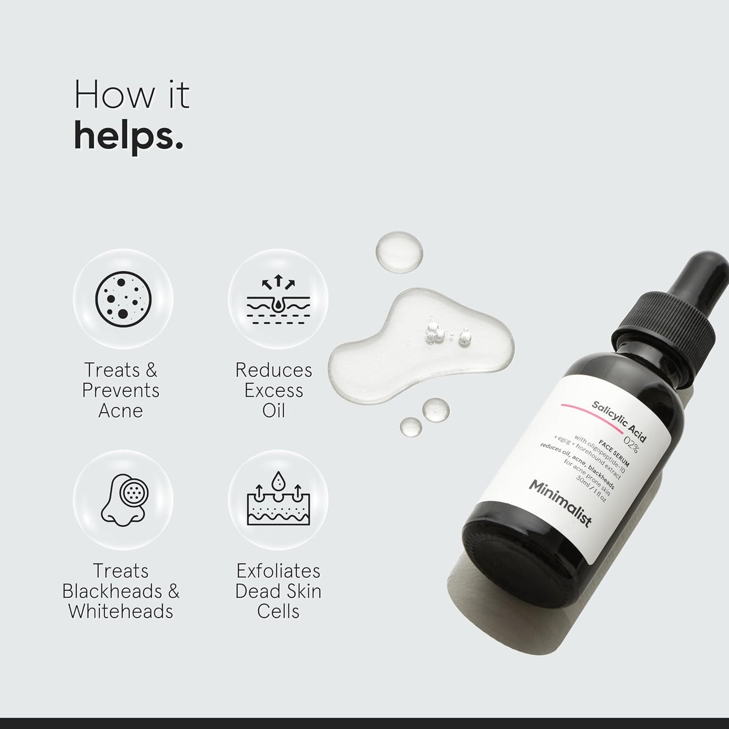 Anti-Acne 2% Salicylic Acid Face Serum for All Skin Types