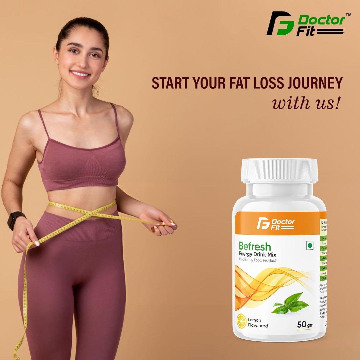 Befresh Energy Drink Mix ((50g X 3 Combo), Lemon + Tulsi + Kashmiri Kahwa)