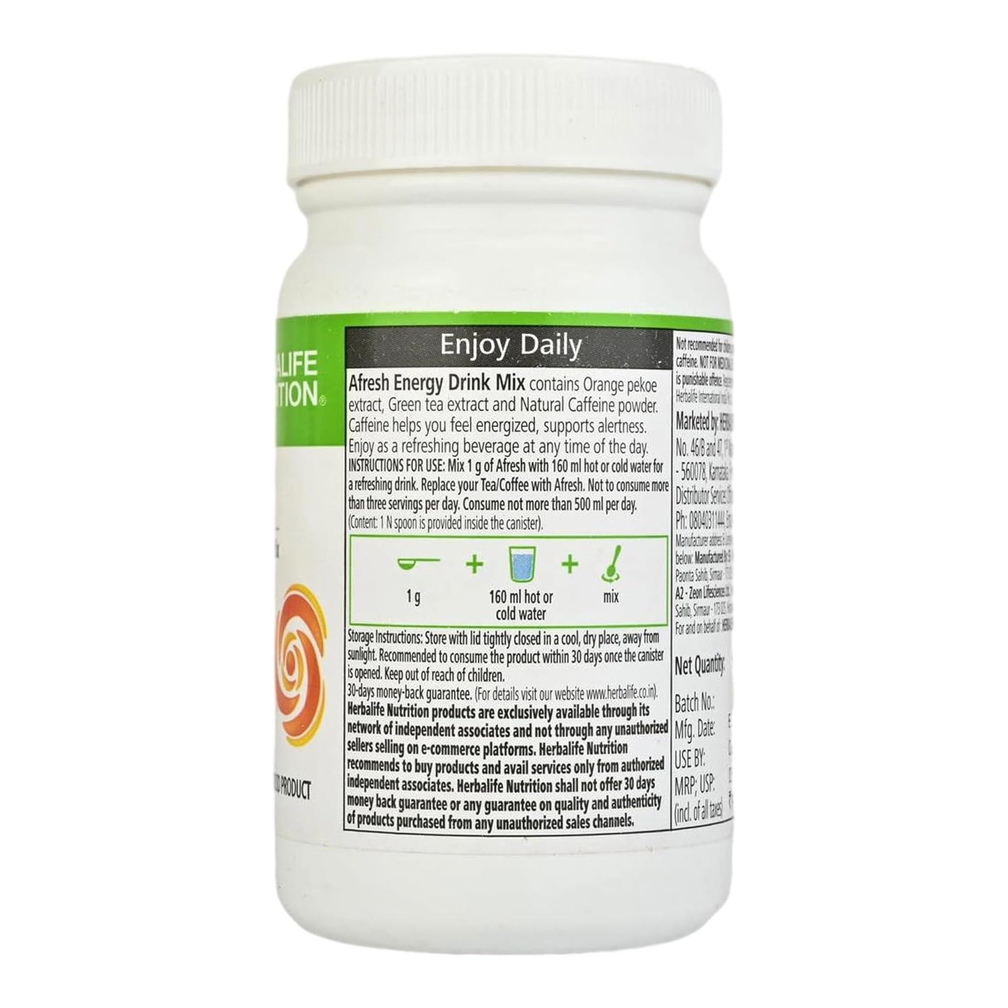 Herbalife Afresh Energy Drink Mix - 50 g (Lemon)