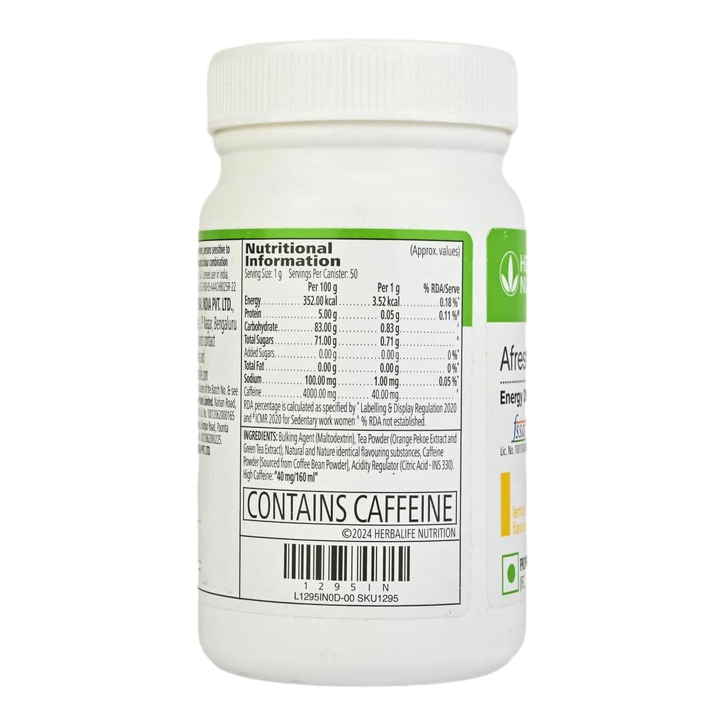 Herbalife Afresh Energy Drink Mix - 50 g (Lemon)