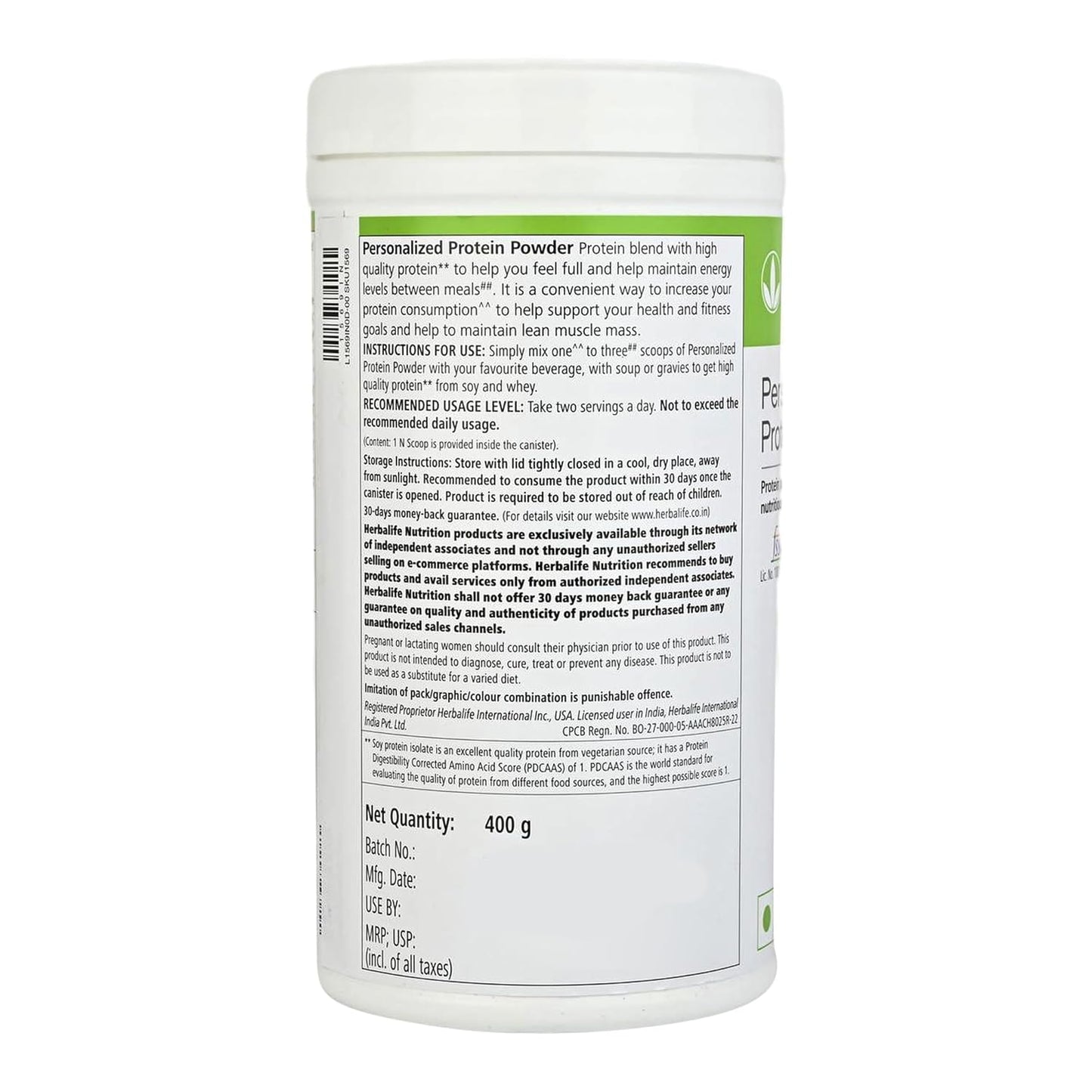 Herbalife Nutrition Personalized Protein Powder ā 400g | Soy and Whey Protein Isolate