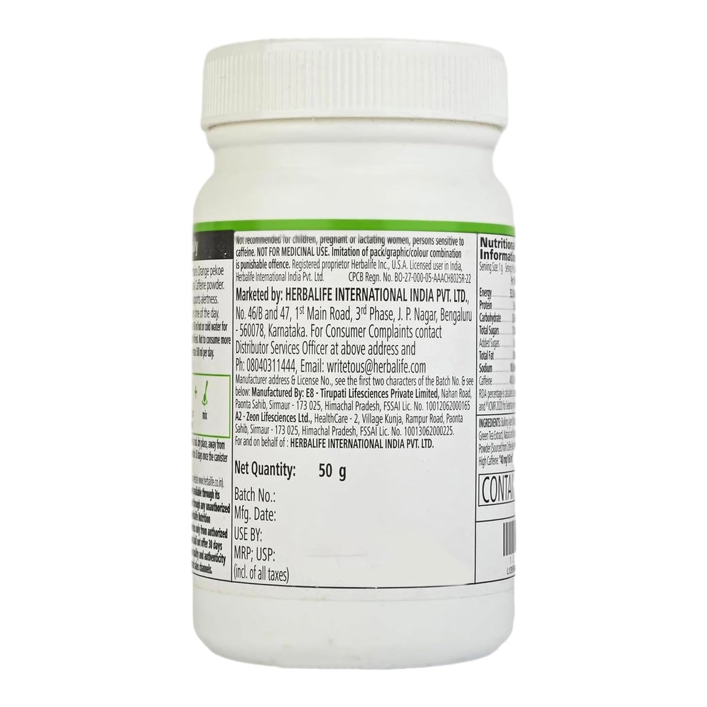 Herbalife Afresh Energy Drink Mix - 50 g (Lemon)