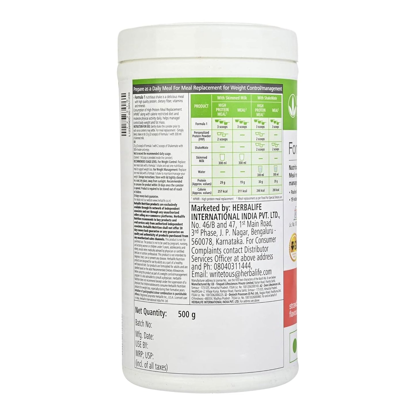 Formula 1 Nutritional Shake Mix – Strawberry Flavor | 500g | Meal Replacement