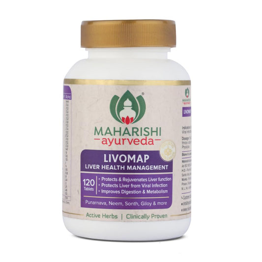 Maharishi Ayurveda Livomap Tablets for Liver Health and Support | Liver Health Management | Rejuvenate Liver Function | Helps to Improve Digestion- 120 Tablets