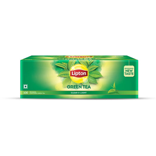 Clear & Light Green Tea Bags 100 Pcs, 130 Grams
