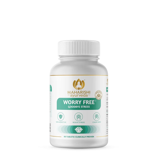 Maharishi Ayurveda Ashwagandha Worry Free Ayurvedic Tablets, Help Keeps The Mind And Body Calm And Relaxed Non Addictive By Maharishi Ayurveda 60 Tablets