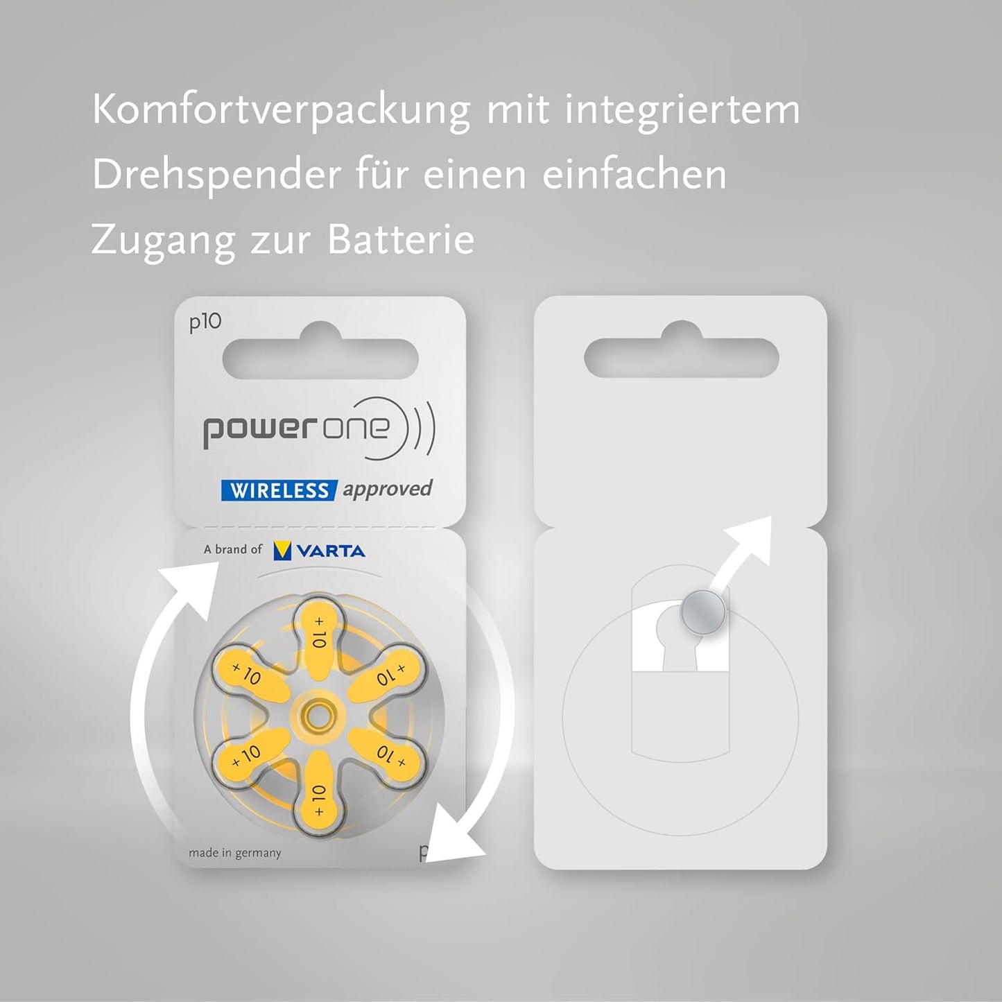 Power One Size 10 Zinc Air Hearing Aid Batteries (60 batteries)
