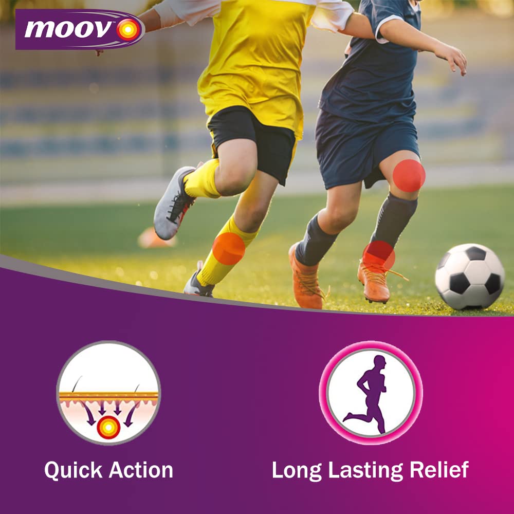 Moov Fast Pain Relief Spray - 80g | Suitable for Back Pain, Muscle Pain, Joint Pain, Knee Pain | 100% Ayurvedic Formula | Suitable for Sports & Gym related injuries