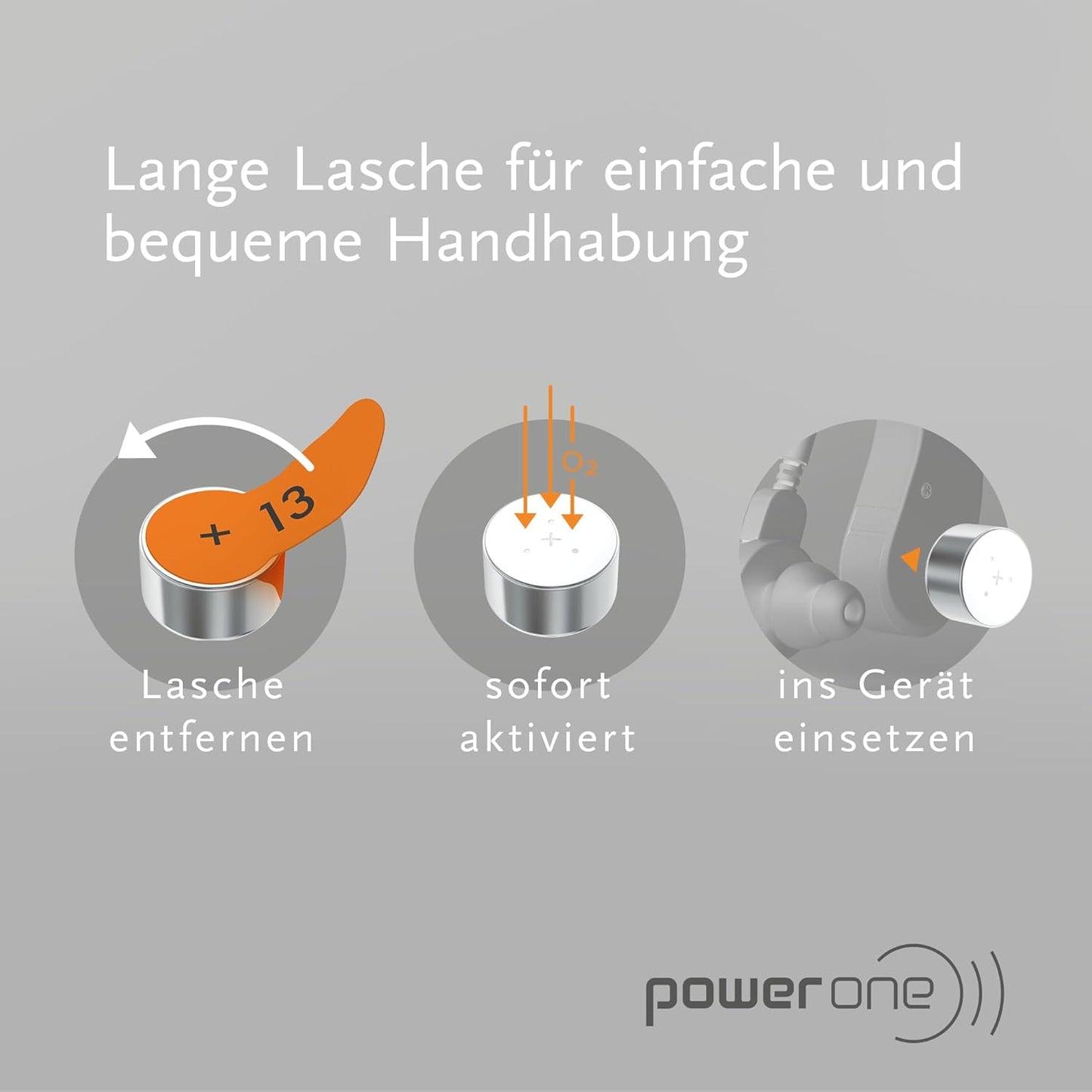 Power One Hearing Aid Battery Size 13 -Pack Of 60 Batteries