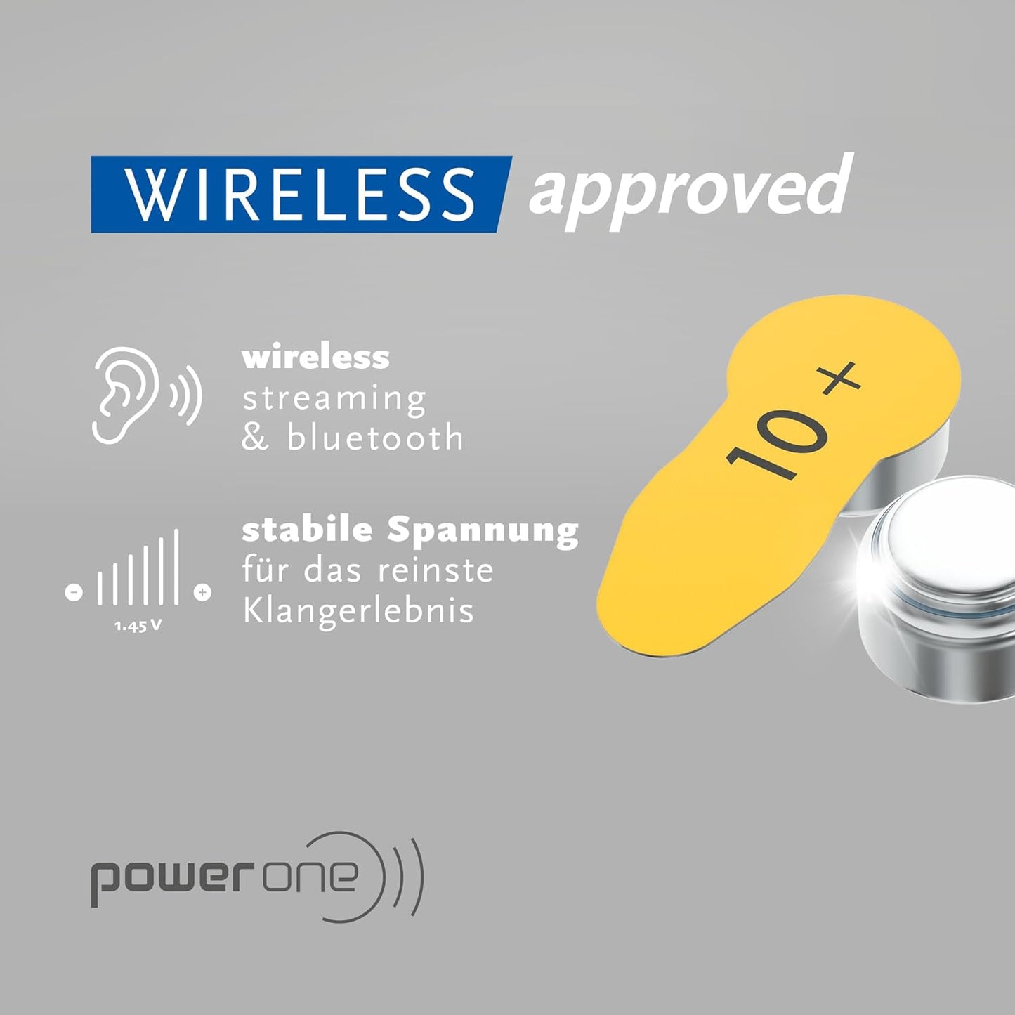 Power One Size 10 Zinc Air Hearing Aid Batteries (60 batteries)
