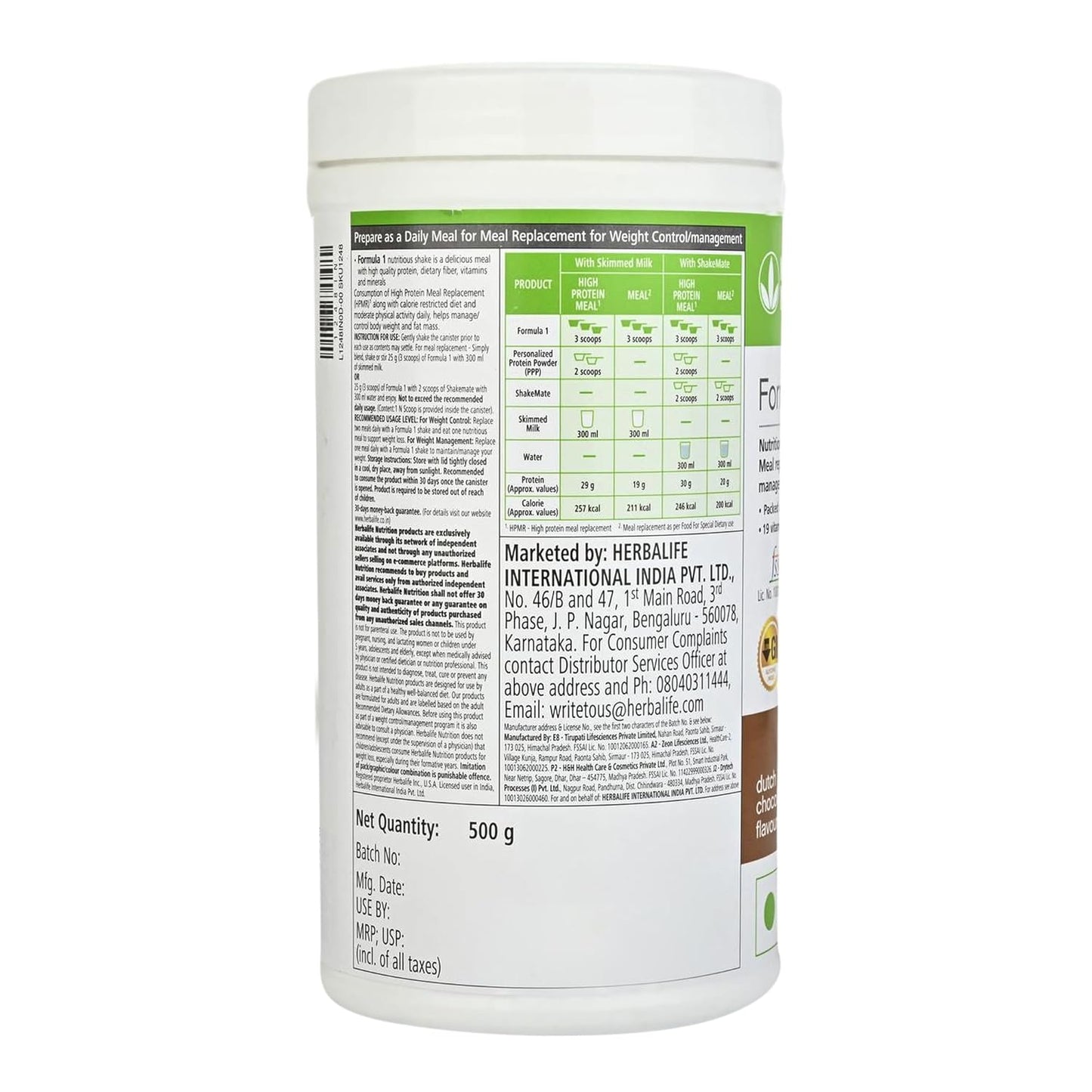 Formula 1 Nutrition Shake Mix Chocolate Flavour 500 g
