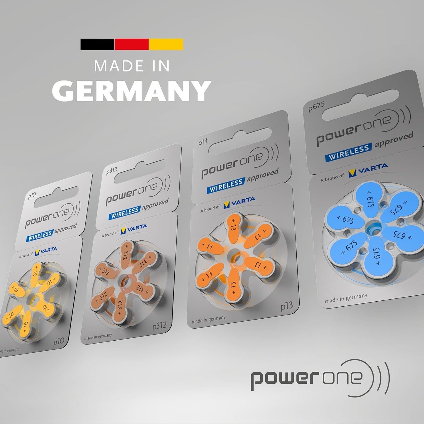Power One Size 10 Zinc Air Hearing Aid Batteries (60 batteries)
