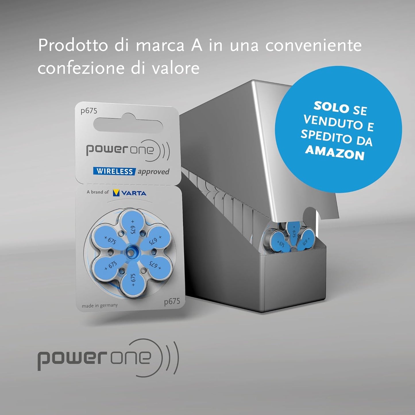 Varta Power One Hearing Aid Battery Size 675, 60 Pcs