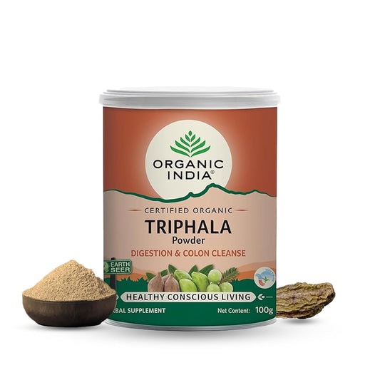 Organic India Triphala Powder - 100g, Supports Immune System, Colon & Digestion, For Balanced Bowel & Gut Health, Contains Bioactives and Antioxidants