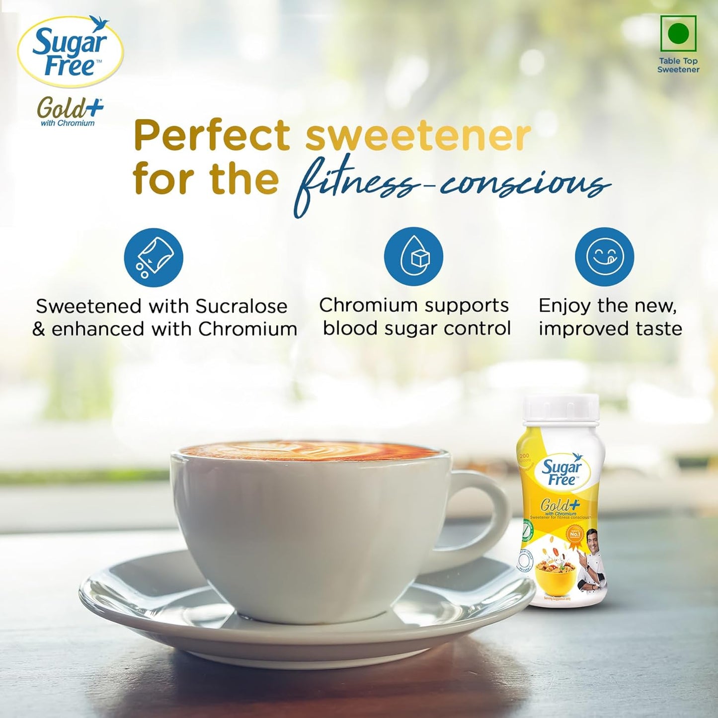 Sugar Free Gold, 100g, Jar (Pack of 2)| Equivalent to Sweetness from 2kg Sugar