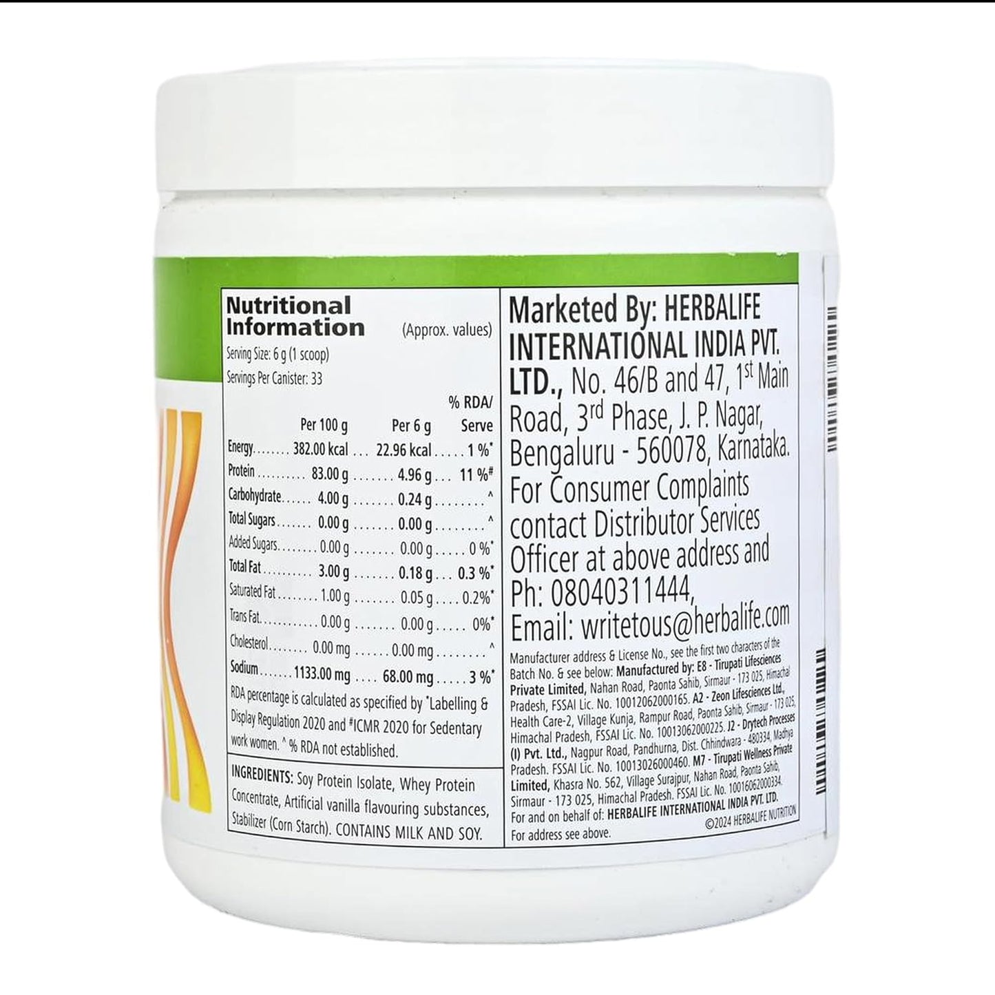 HERBALIFE Weight Loss Combo (Formula 1 Mango Flavor, shakemate, protein powder & Afresh Energy Drink Lemon Flavor (1250 GM)