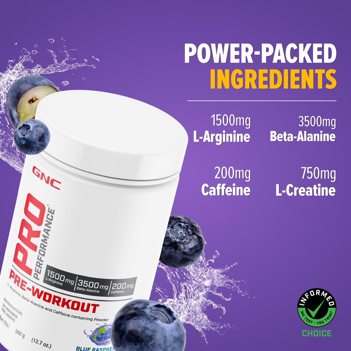 Pro Performance Pre-Workout | 360 gm | 30 Servings | Boosts Energy & Endurance | Improves Focus