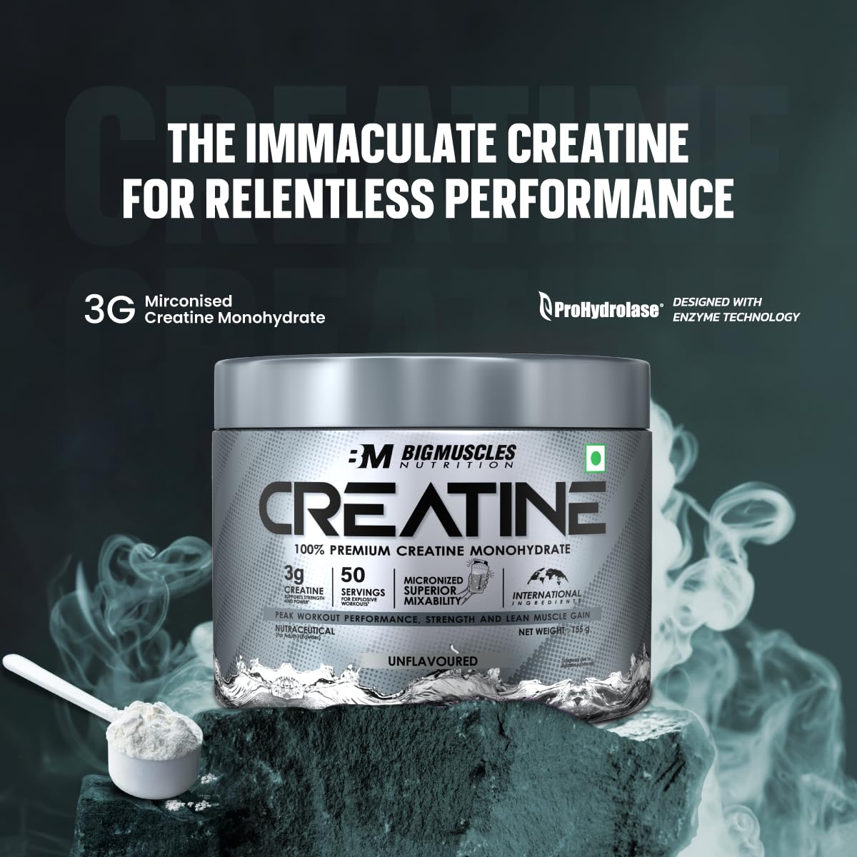 Creatine [155g, 50 Servings]| Blueberry | Micronized Creatine Monohydrate