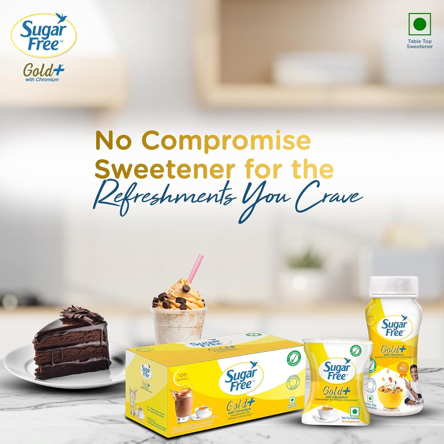 Sugar Free Gold, 100 Sachets (Pack Of 2) | India S No.1 Sweetner