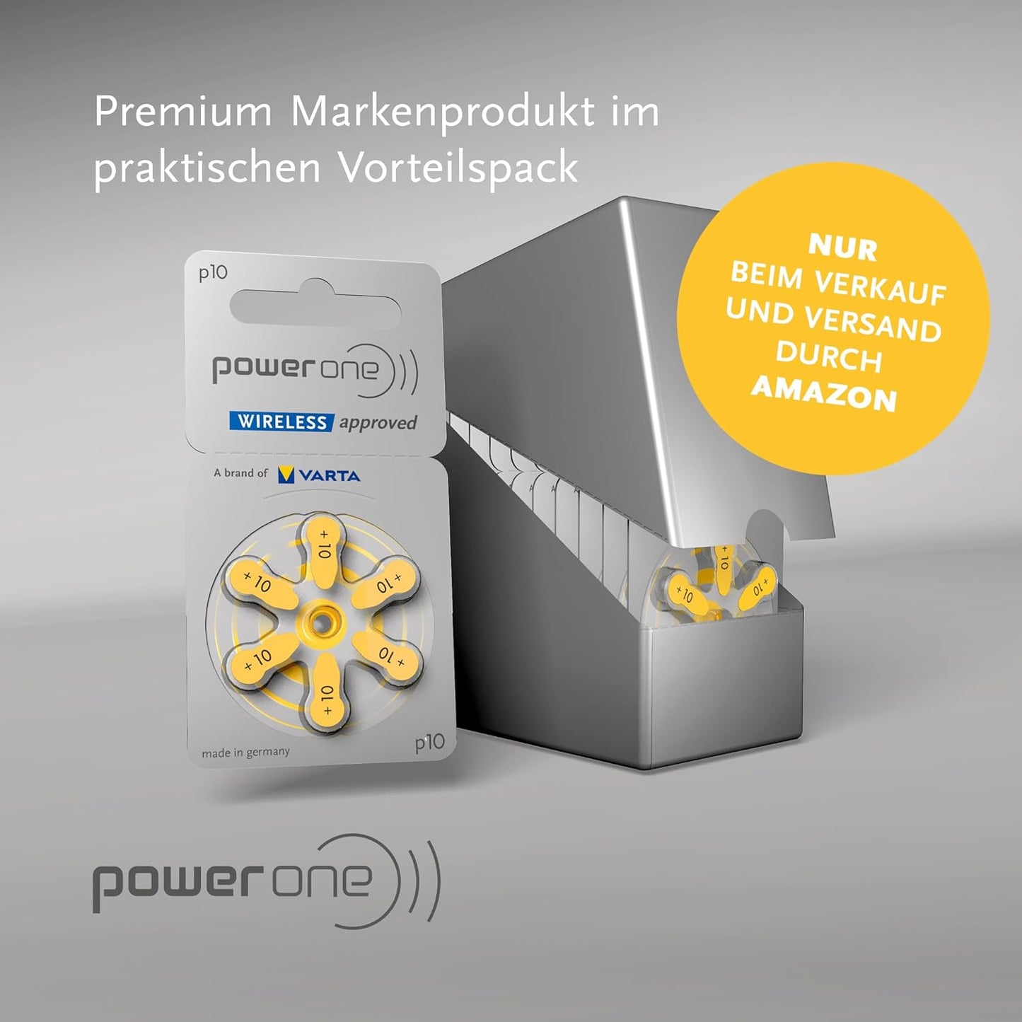 Power One Size 10 Zinc Air Hearing Aid Batteries (60 batteries)