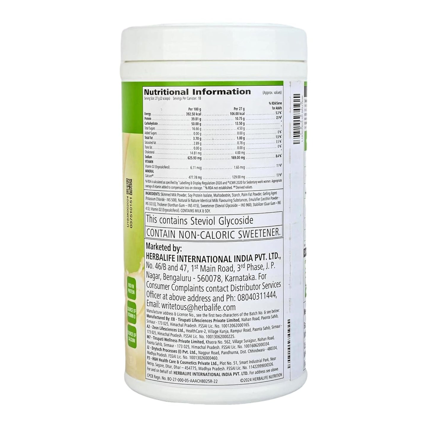 HERBALIFE Weight Loss Combo (Formula 1 Mango Flavor, shakemate, protein powder & Afresh Energy Drink Lemon Flavor (1250 GM)