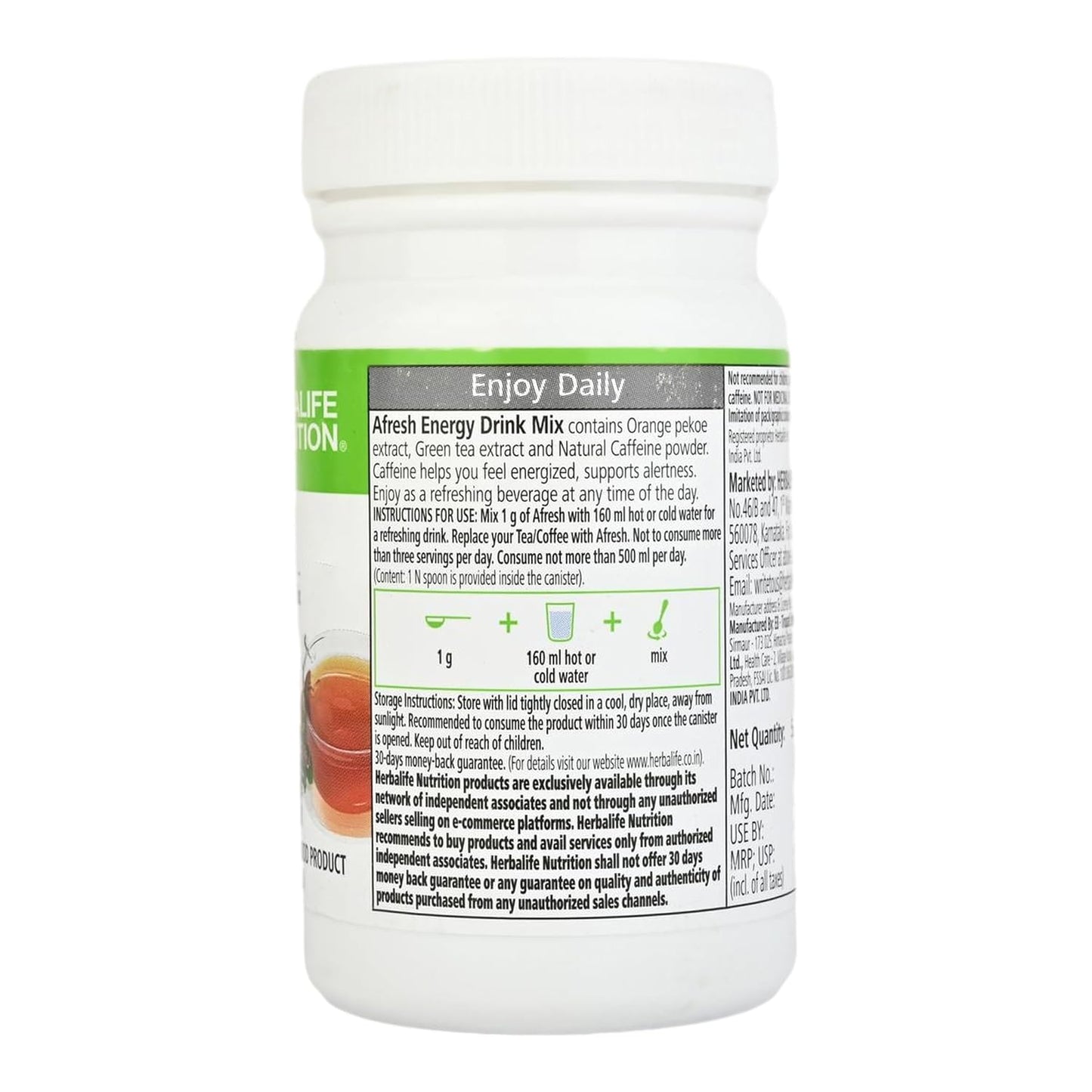 Natural Tulsi Afresh Energy Drink Mix, 50 grams