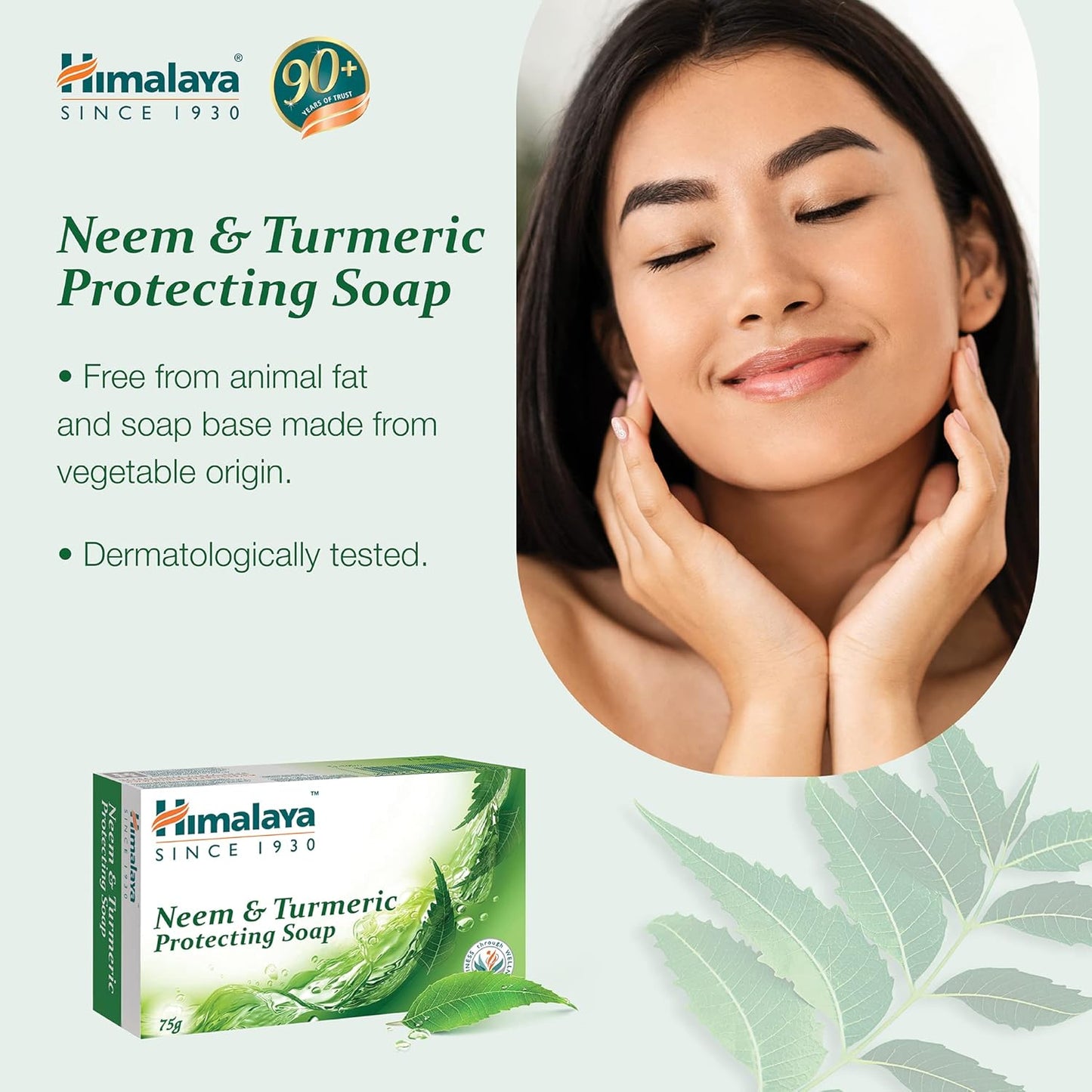 Himalaya Herbals Protecting Neem and Turmeric Soap, 75gm