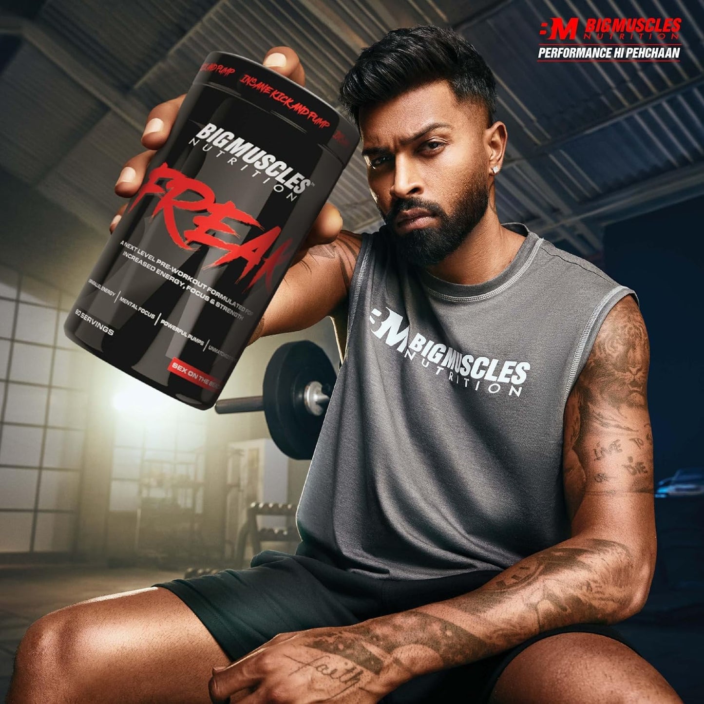 Bigmuscles Nutrition Freak Pre-Workout [30 Servings, Sex on the Beach] | Increased Energy, Strength, Mental Focus & Powerfull Pumps | 180 gm