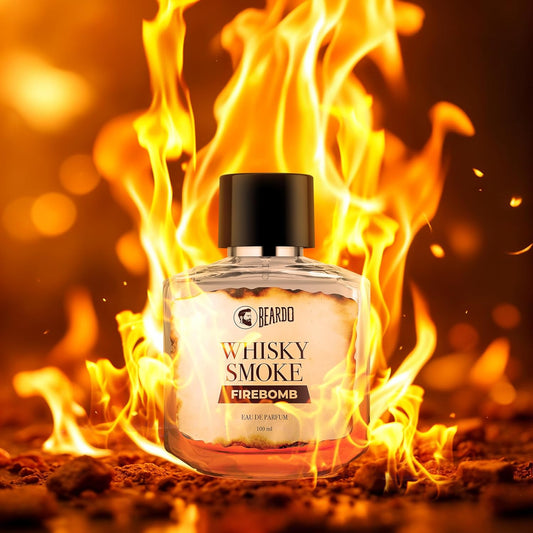 Beardo Whisky Smoke FIREBOMB Perfume for men, 100ml | Spicy, Woody scent | Long Lasting Mens Perfume | Best Date Night Eau de parfum for Men | Gift For Friends | Gift for Men