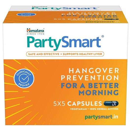 PartySmart, 25 capsules |Prevents hangover & helps support liver