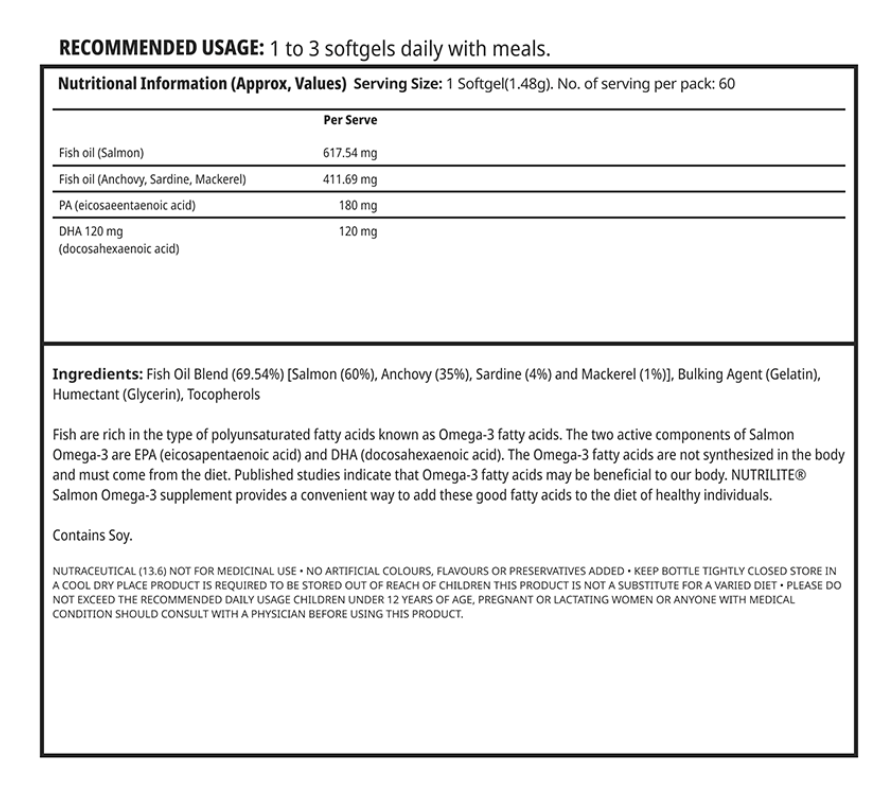 Salmon Omega-3 Softgels